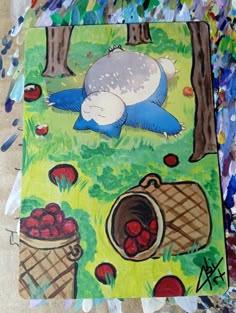 Pokemon card painting