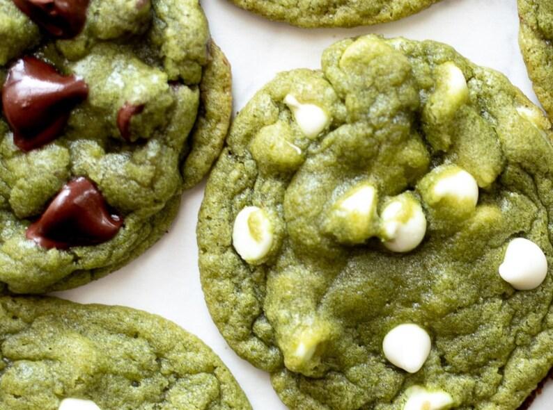 Japanese matcha tea cookies